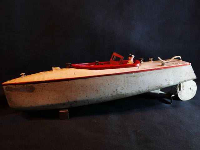 JEP RUBAN BLEU Ancien Jouet Bateau Tole EUR 60,00 - FR