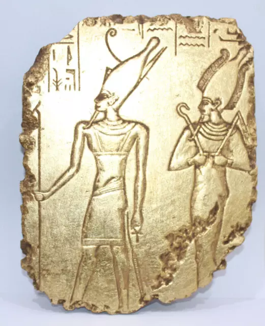 RARE ANCIENT EGYPTIAN ANTIQUE GREAT Ramses II and Osiris Fragment Stella (B+)