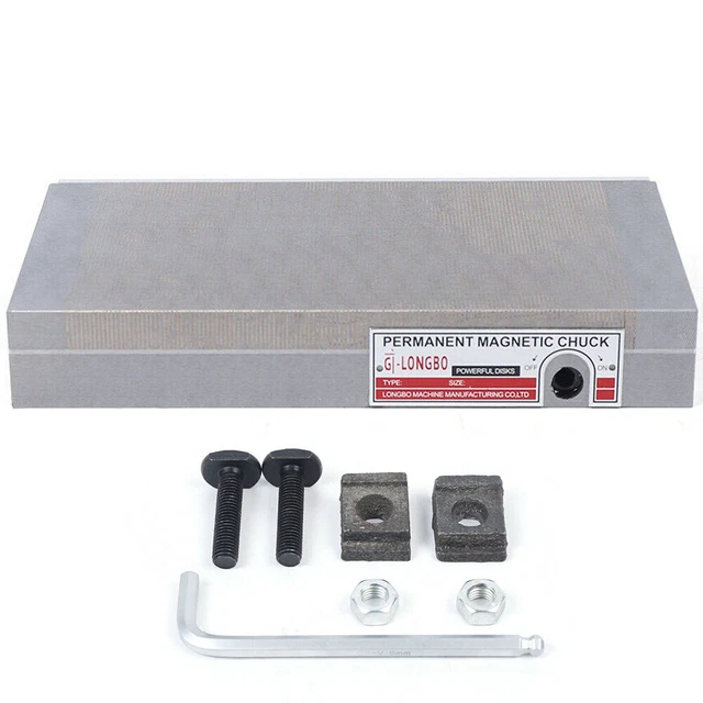 Durable 6x12 inch Fine Pole Magnetic Chuck Machining Workholding Permanent x1 z