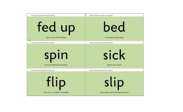 READ WRITE INC Fresh Start: Module Green Word Cards. Laminated Cards ...