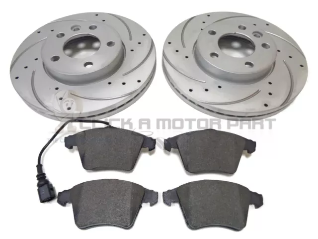 Vw Transporter T5 Front Drilled And Grooved Brake Discs Mintex Pads (Check Size)