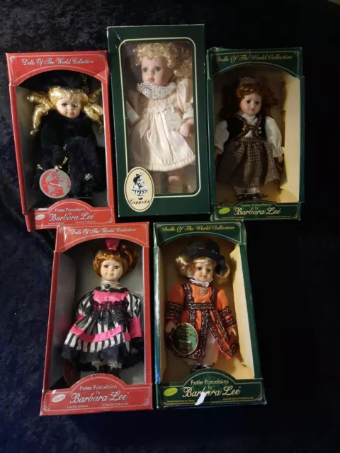 Vtg Geppeddo + Petite Porcelains By Barbara Lee Porcelain Doll Bulk Lot COA