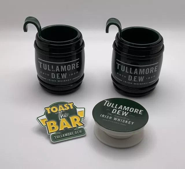 Tullamore Dew | Promotional Items | Set Of 4 | Shot Glasses,Phone Stand,Pin New 2