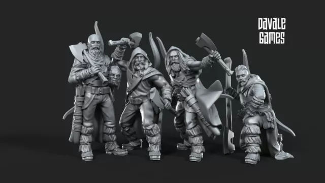 Bearman Warriors fantasy 28mm miniatures dnd wargaming miniatures MESBG Lotr