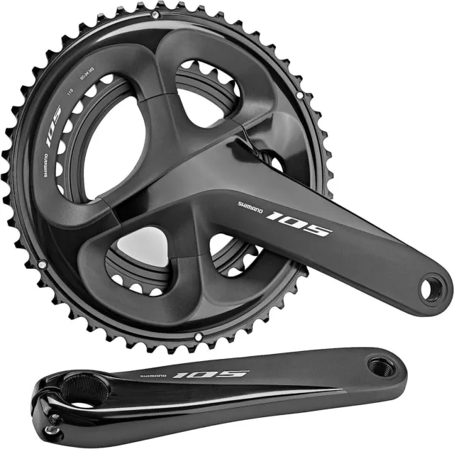 Shimano 105 FC-R7000 Chainset 34/50 rings 175mm arms Black 11 speed - New