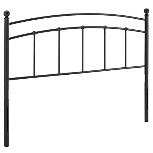 Modway Abigail Modern Farmhouse Metal Queen Headboard in Black