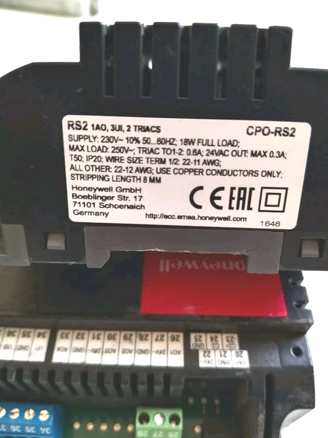 HONEYWELL CPO-RS2 COMFORTPOINT Open HVAC Room Controllers BACnet IP ...