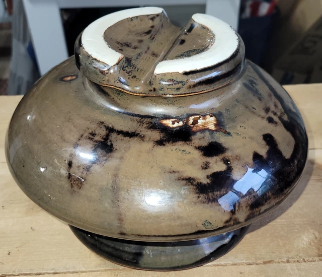 Insulator Brown & Gold High Voltage Porcelain Ceramic Insulator LARGE 3