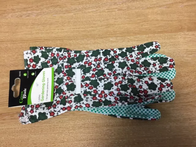 Ladies Gardening Gloves - Lightweight - Floral - Planting - Weeding - One Size