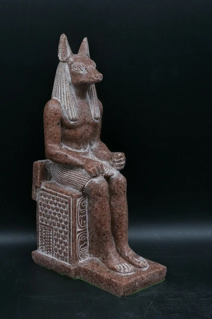 Mythologie égyptien Anubis debout avec Sceptre figurine divinité du Afterlife Momification Anpu