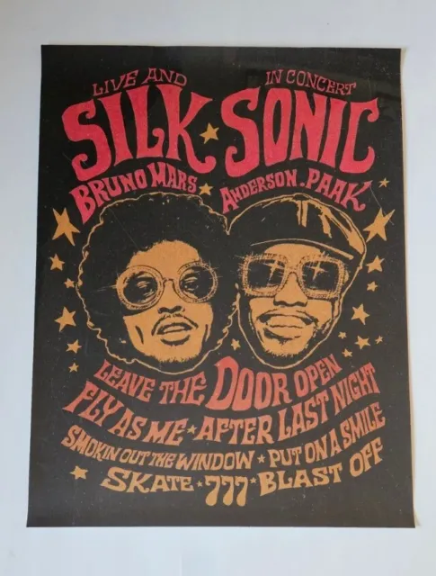 SILK SONIC Live & In Concert Vegas Residency Poster BRUNO MARS ANDERSON PAAK