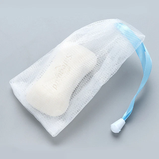 2 PIEZAS Malla Exfoliante Jabón Bolsa Ahorradora Red de Burbujas Hecho a Mano Bolsa de Malla de Jabón Cuerpo