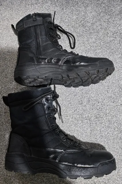 MEN'S COMBAT BOOT, Work Boots Size 6 UK, Zip Side Lace Front £5.00 ...