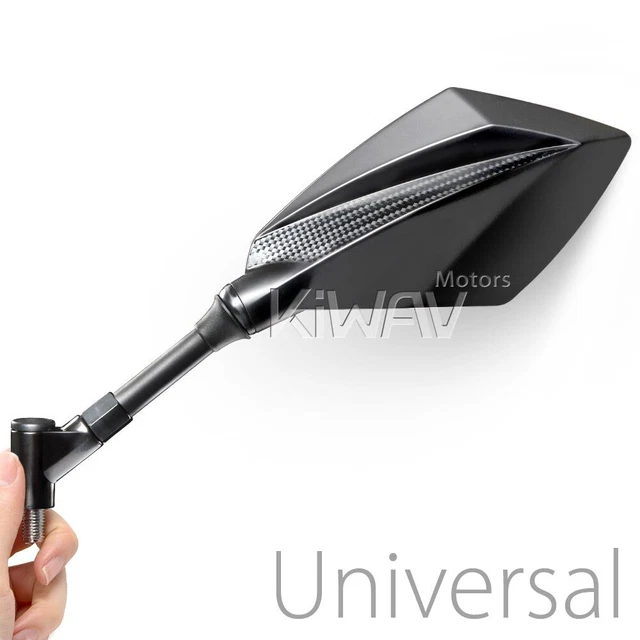 KiWAV rétroviserus noir DEUS style carbone universal 10mm 8mm pour MV Agusta 2
