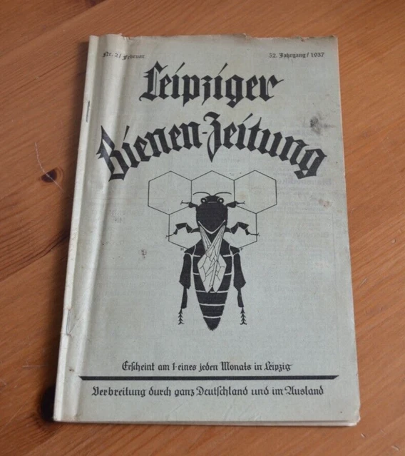 Seltene Leipziger Bienen-Zeitung 2/1937 Imker Bienenzucht Honig