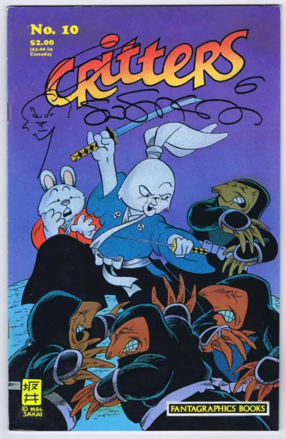 Critters #10 VF Signed w/COA Stan Sakai Fantagraphics Books 1988