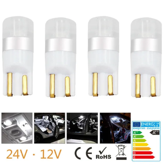 4x T10 LED Auto Weiß Canbus Standlicht Innenraum Beleuchtung Birne Lampe 24V-12V