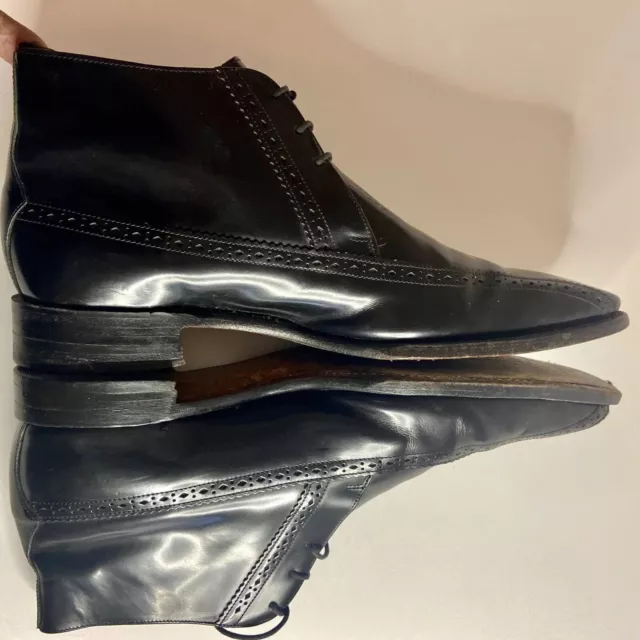 JEFFERY WEST BLACK Leather Chukka Brogue Lace Up Boots Size UK 11. £54. ...