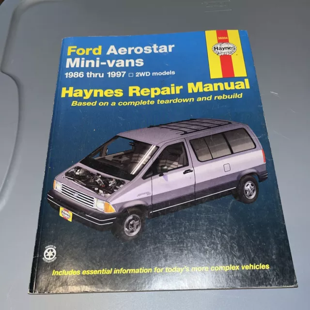 Haynes Ford Aerostar Mini Vans Repair Manual, 1986 Thru 1997, 2Wd  36004