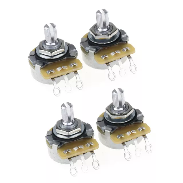 CTS 450 4Pcs A250K Split Shaft Fine 24-Splines Audio Taper Guitar Potentiometers