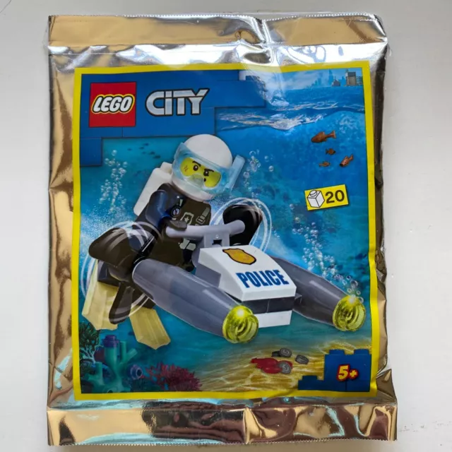 LEGO City Police Diver with Underwater Scooter Foil Pack Set Minifigure SEALED