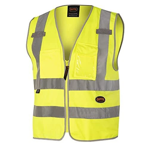 Men – Hi Reflective with 8 Pockets, Zipper Closure Construction, Traffic