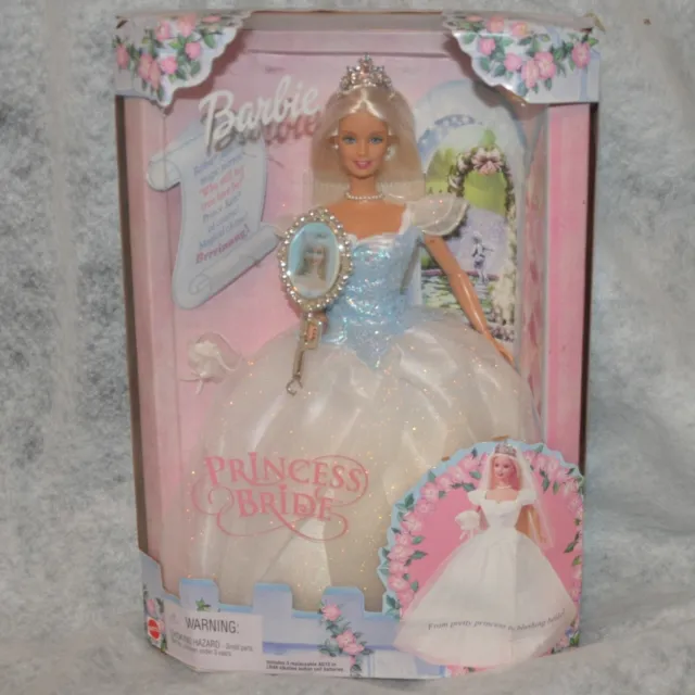 VTG NIB 2000 Mattel Princess Bride Barbie Doll Blonde Original Box Mirror w/Ken