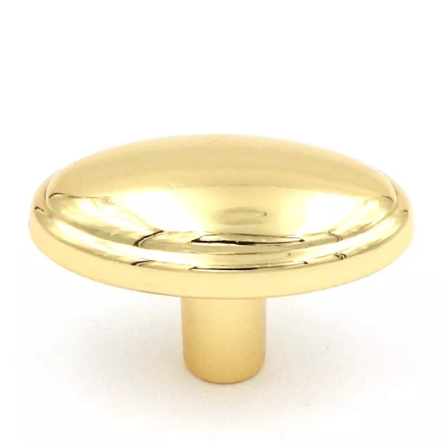 P212-UB Ultra Brass (Gold) Oval Dome Cabinet Knobs Pulls Belwith Hickory
