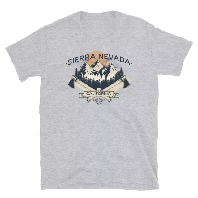 Sierra Nevada California Mountains T-Shirt - Short-Sleeve Unisex