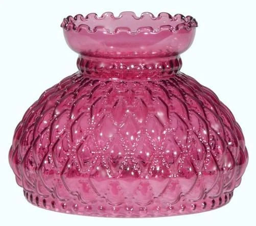 Student Lamp Shade 7" Cranberry Diamond Quilted Glass Chandelier Desk Table Wall