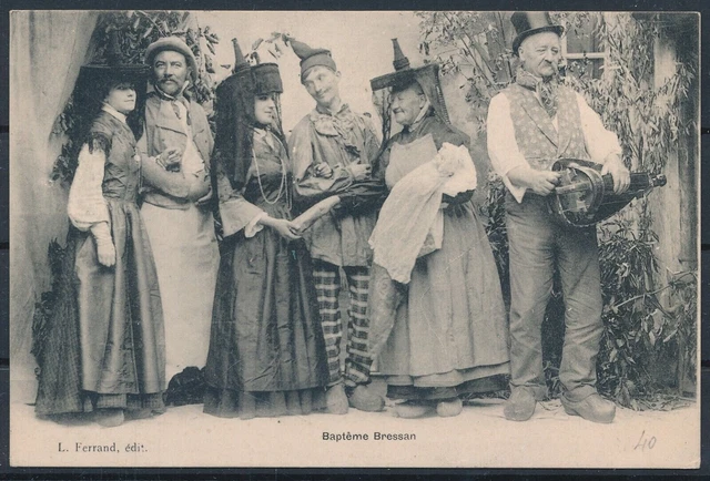 [CPA558] France, Bresse - Baptême Bressan - very nice old postcard