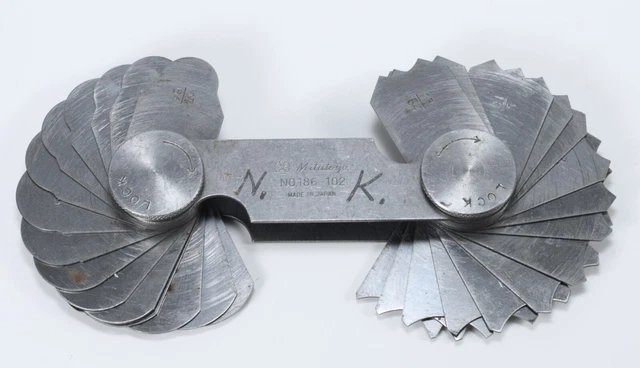 MITUTOYO 32 PIECE Radius Gage Set No. 186-102 17/64" - 1/2" Made in