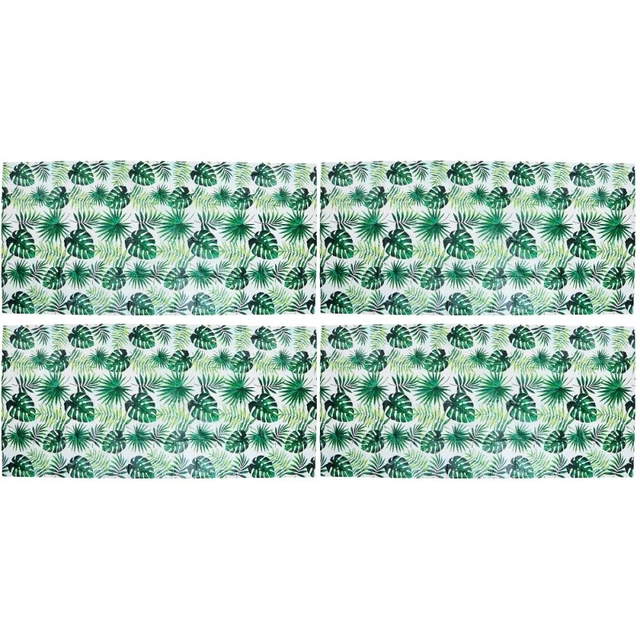 4 Pcs tortoise tables Summer Pool Decor Monstera Leaf Table Cover Luau