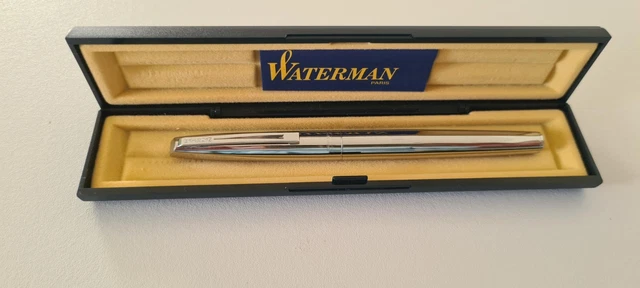 Stylo Plume Waterman Concorde Résine Marron Brossée - Plume Or 18K - Rare