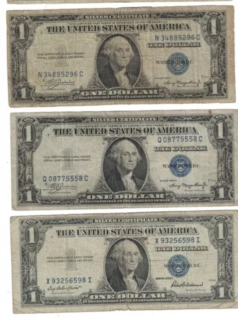 1935 A, F, E $1 One Dollar Silv. Certificate/Price For One Single Note