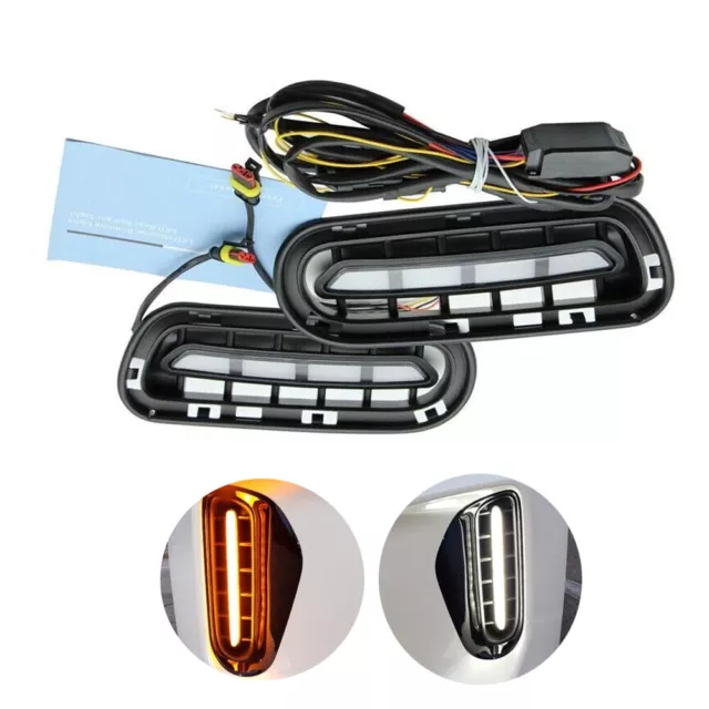 FOR 2018 2022 KIA Stinger LED DRL Fog Lights Daytime Running Lamps