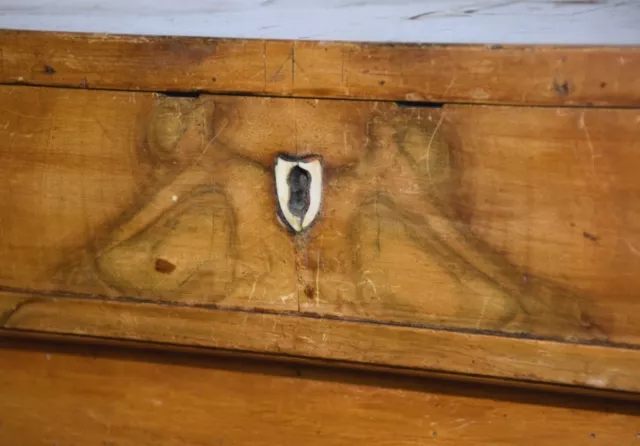 antikes BIEDERMEIER NÄHTISCHCHEN um 1850 Schubladen Schränkchen Beistelltisch 3