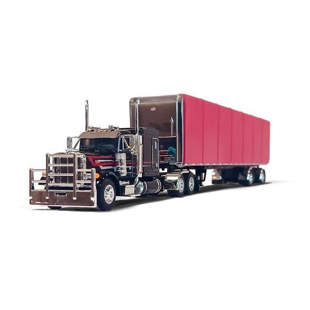 First Gear 1/64 Peterbilt 389 Flat Top Con Rimorchio J&L – DCP 60-1696 – Modellino Rosso Metallo