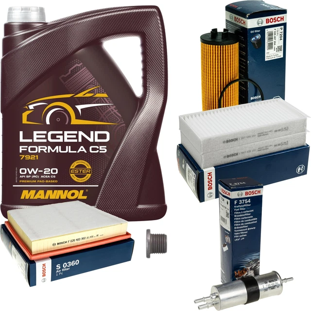 BOSCH INSPECTION SET 5L mannol la Légende Formula C5 0W-20 pour Mini ...