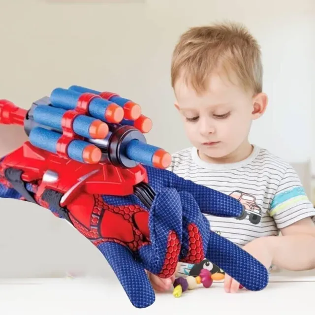 Spider Shooter Toy Gloves Man Web Spider Kids Plastic Cosplay Launcher Glove