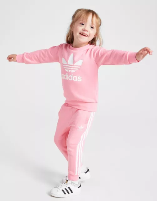 ADIDAS Survêtement Ensemble Sport Mode Enfant Jogging Bébé 9-12 mois Fille Rose