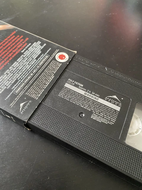 PULP FICTION VHS 1994 Miramax Quentin Tarantino Travolta Thurman Cult ...