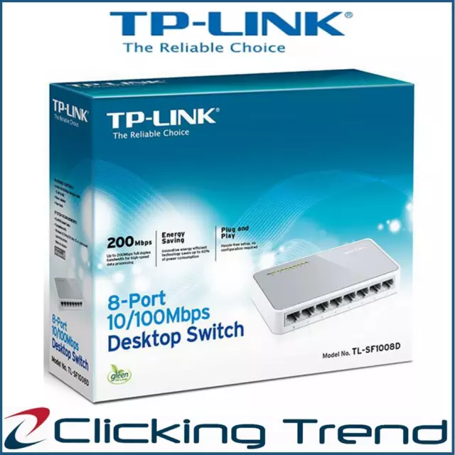 Desktop Switch TP-Link  8-Port Ethernet Desktop Switch Network Switch TL-SF1008D