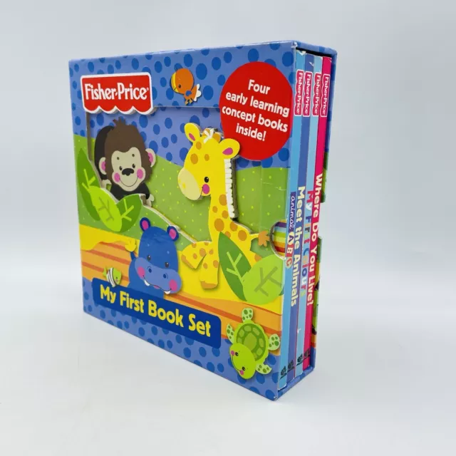 Fisher Price My First Book Set Four Early Learning Concept Board Books Box Set 4