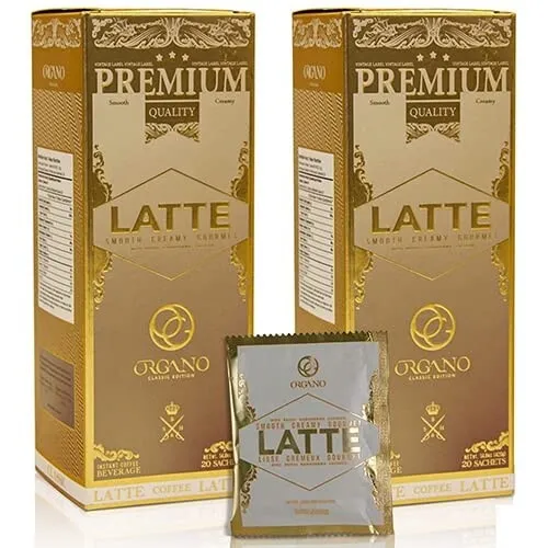 2 boxes Organo Gold Cafe Latte 100% Certified Organic Gourmet Coffee