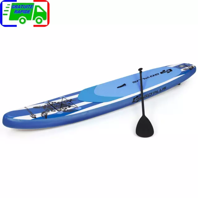 Paddle Gonflable 325x76x15CM en PVC avec Pagaie Alliage Aluminium Réglable Ailer
