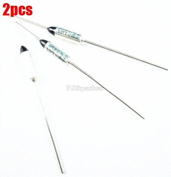2Pcs Aupo Thermal Fuse Tf Cutoff 121°C 250V 10A BF121 Ic New cs #A6-9