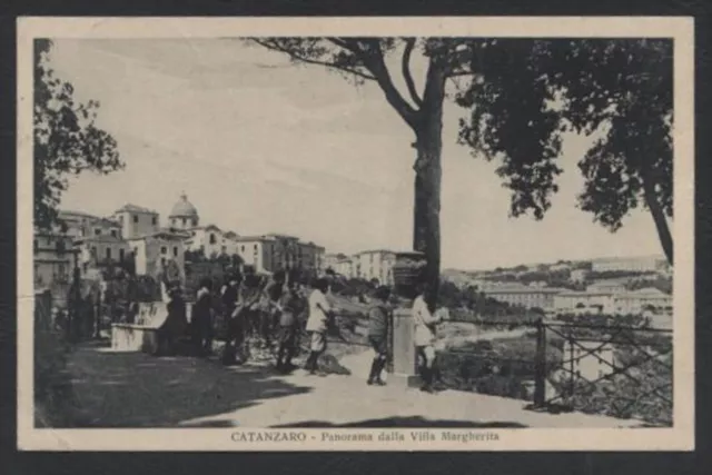 d228   CARTOLINA   CATANZARO PANORAMA DALLA VILLA MARGERITA 1934+++