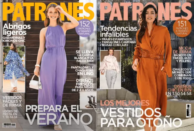 PATRONES N 456 and N 449 Revista Magazine Lot of 2 Magazines