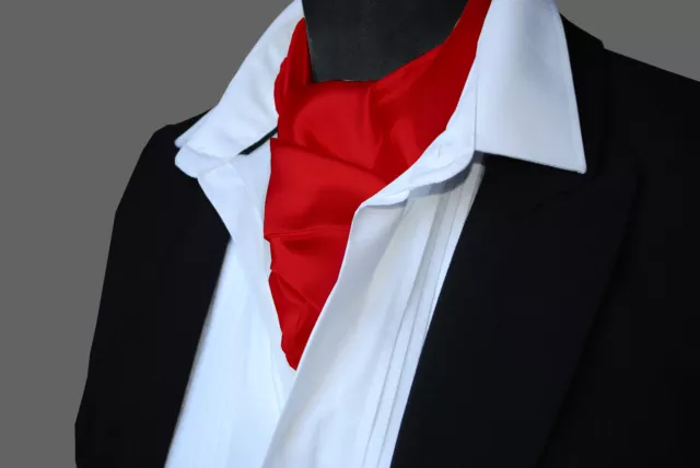 SATIN Neck Tie Cravat Ascot - ALL COLOURS